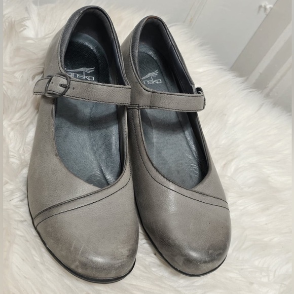 Dansko Shoes Fawna Mary Jane Gray Soft Leather Size 38 - Picture 5 of 9